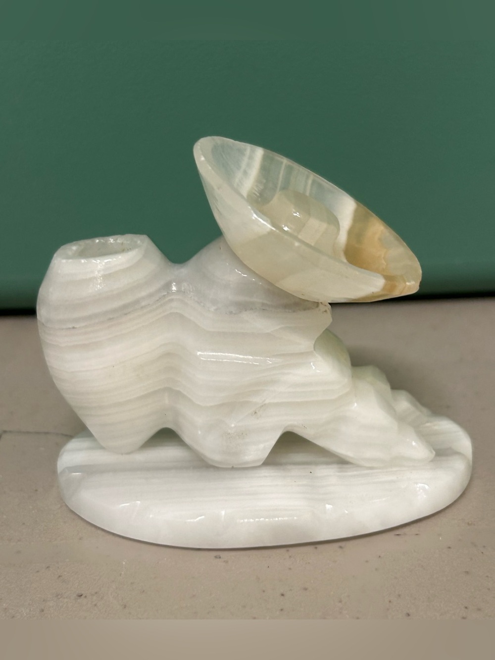 Vintage Mexican Onyx Marble Siesta Man Toothpick Holder